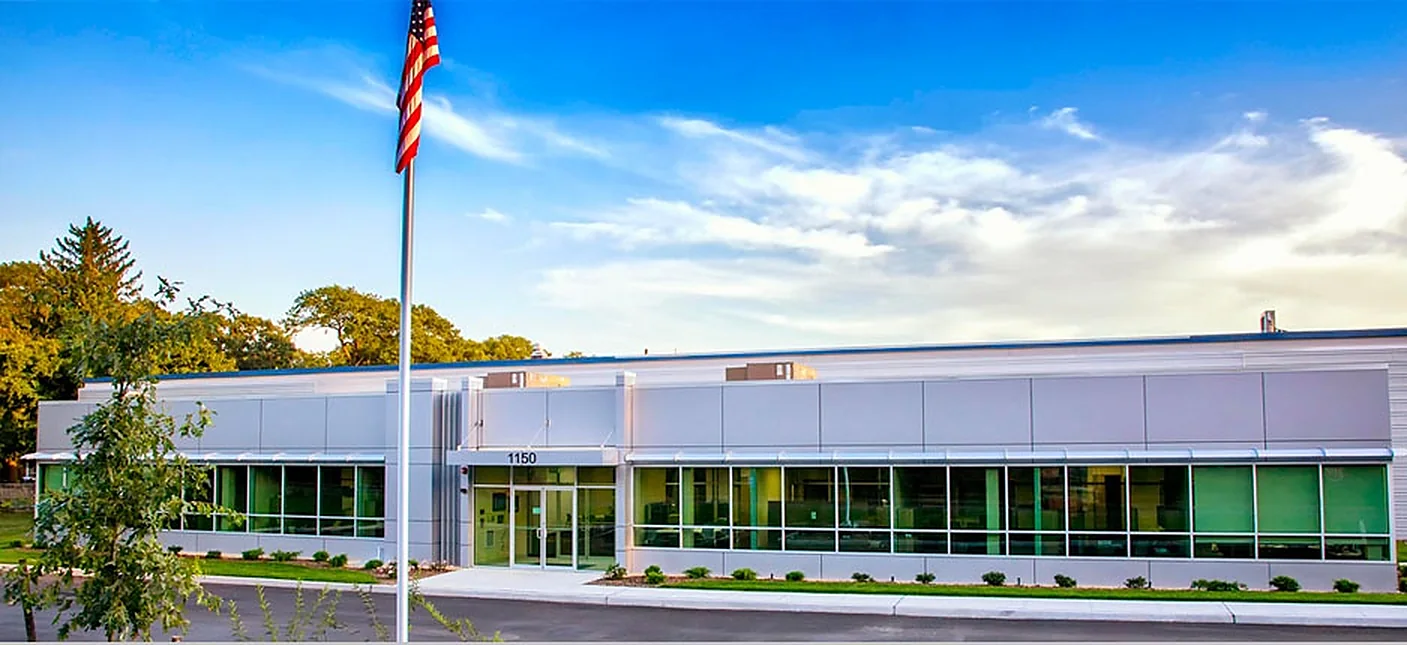 Front of the Autronic Plastics headquarters at 1150 Motor Parkway, Central Islip, New York